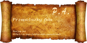 Przepolszky Ada névjegykártya